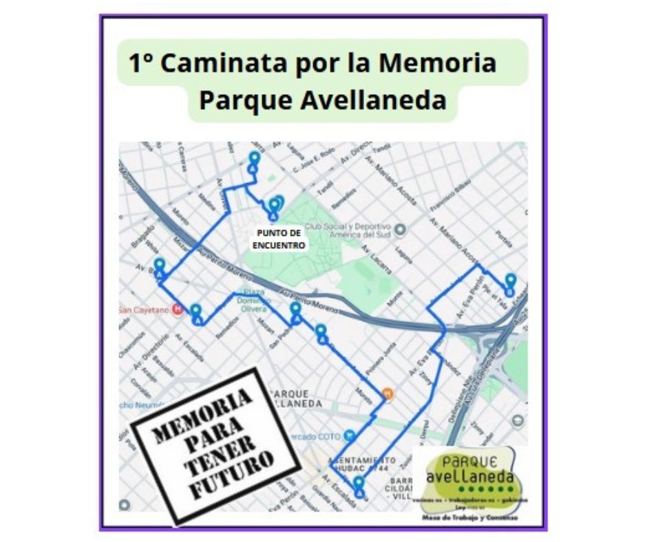 Caminata por la memoria en Parque Avellaneda